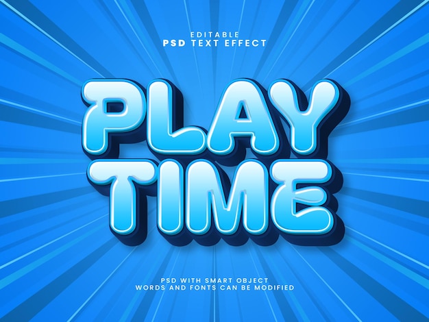 play time text effect