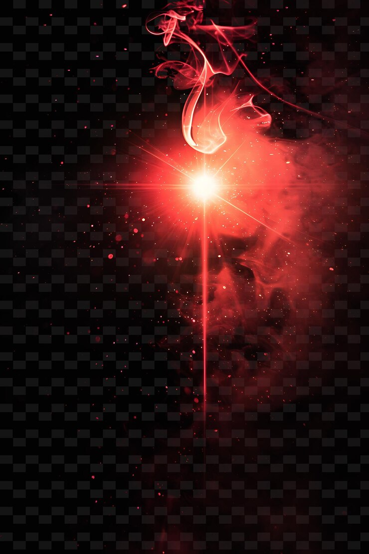 PSD png kicker light flares with edge light flares and red color fla unique radiant neon light streaks