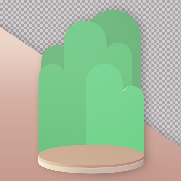 podium abstract nature 3d isolated rendering illustration