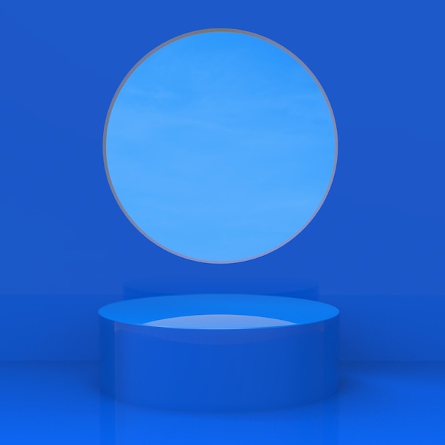 Podium and Product Display dark blue