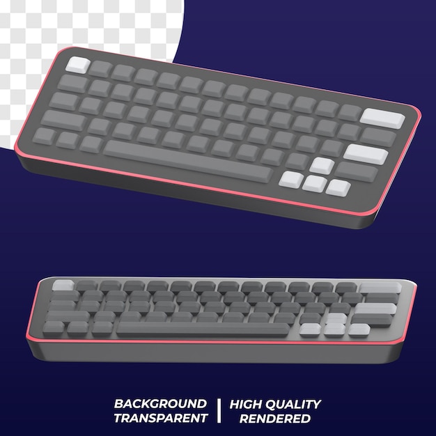 PSD 3D Illustration Rendered Icon Gadget Daily Keyboard