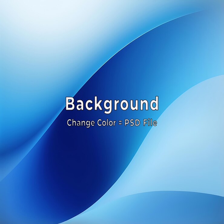 PSD psd abstract blue background blue curve design smooth shape by blue color with blurred lines