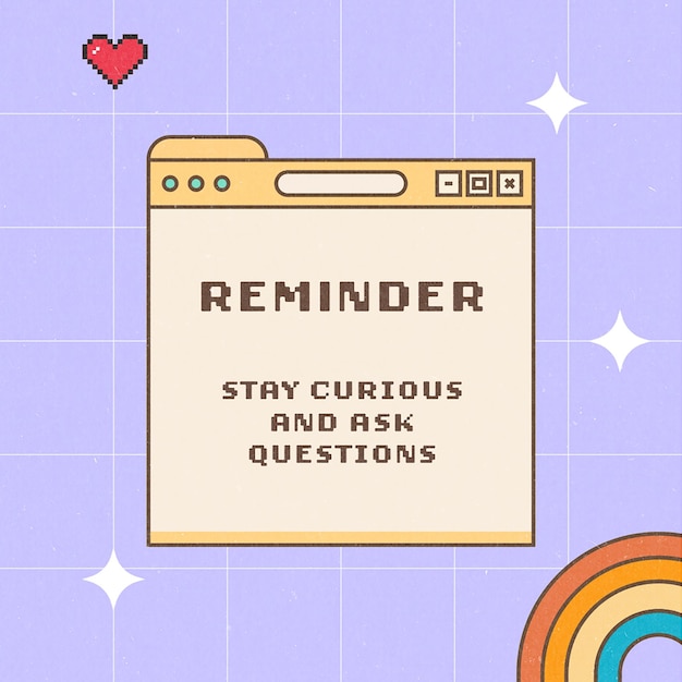 PSD Colorful Quotes Reminder Pop Up Design for Social Media and Instagram Post Template