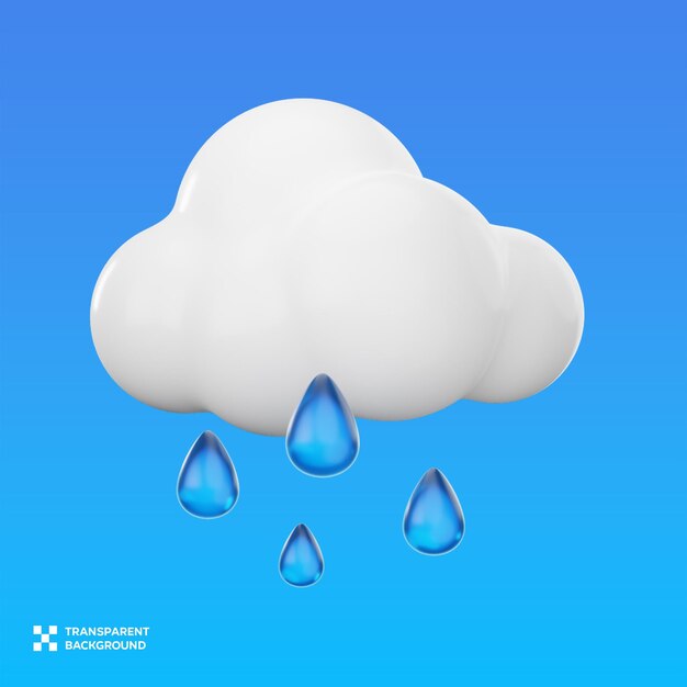 PSD drizzling 3D Illustration