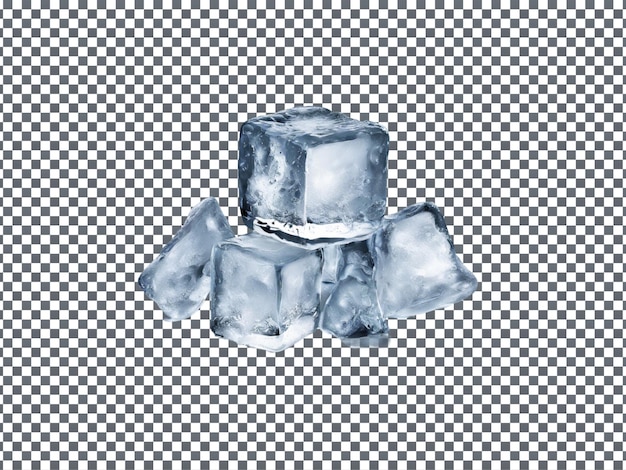 PSD ICE Cube isolated on transparent background