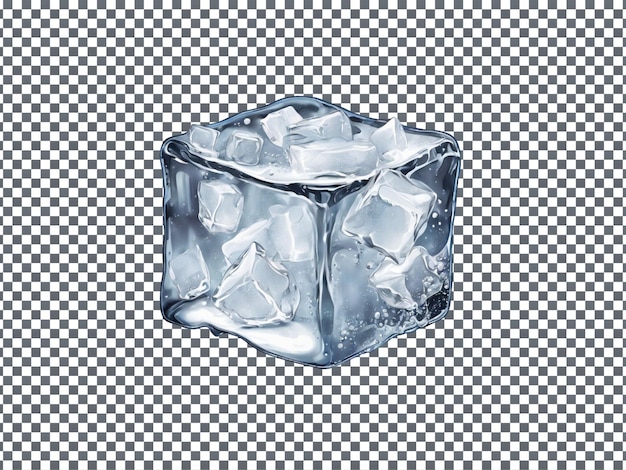 PSD ICE Cube isolated on transparent background