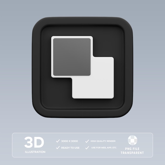 PSD minus back pathfinder 3D Illustration