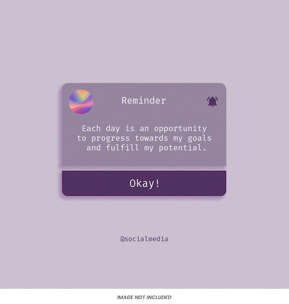 PSD notification reminder instagram post square template psd design social media layout reminder