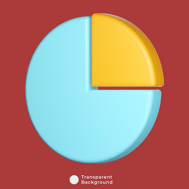 PSD pie chart 3d illustration