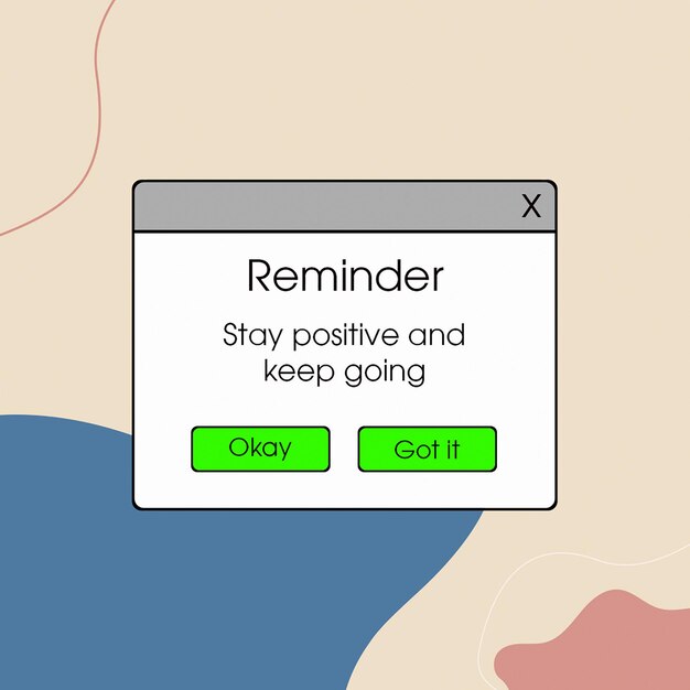 PSD Reminder with bloob and dark color background instagram post template