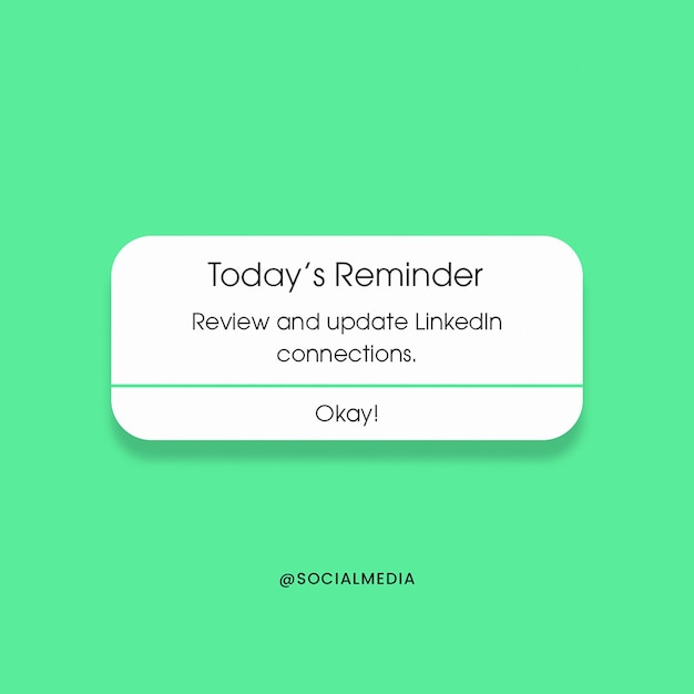 PSD Reminder with green background instagram post template