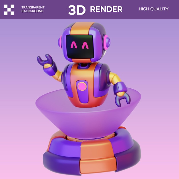 PSD Robot 3D Illustration