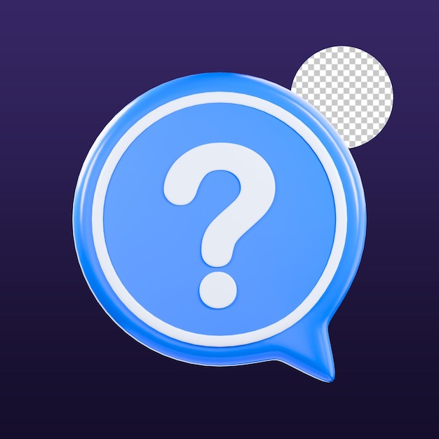 Question icon 3d illustration