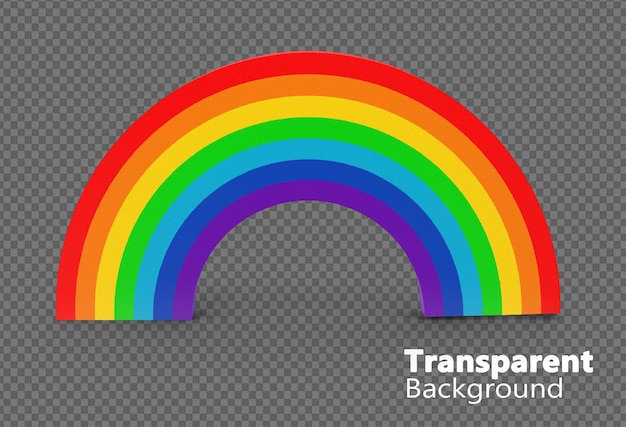 Rainbow on a transparent background.