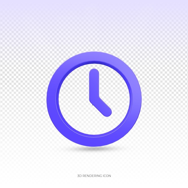 Realistic 3d clock icon