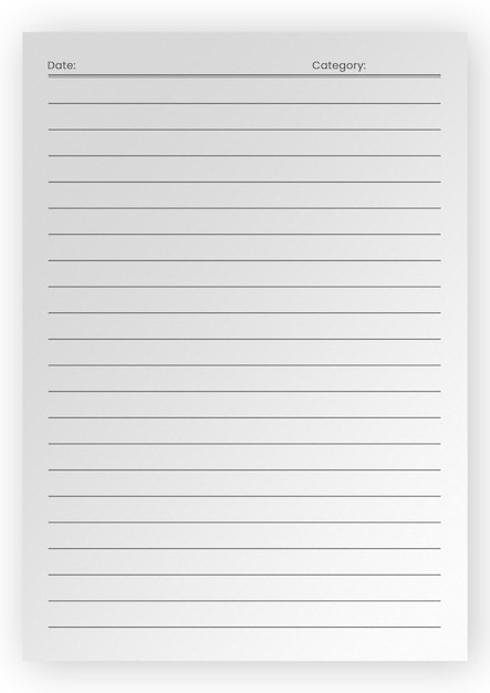 realistic a4 notebook paper with texture