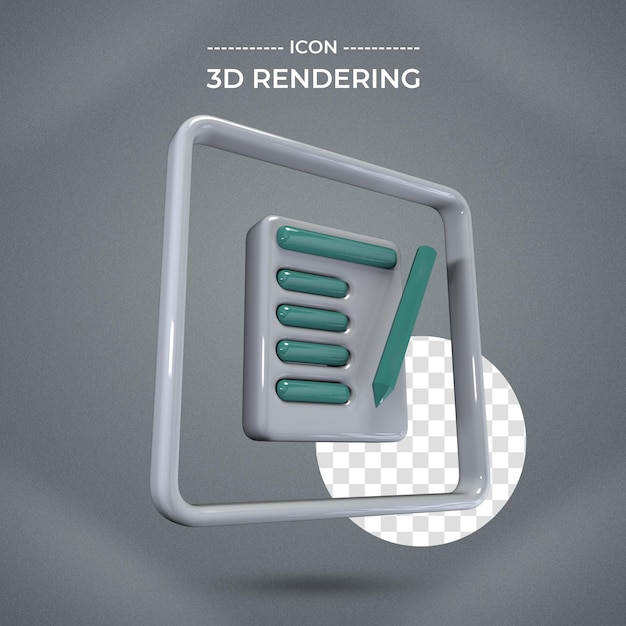 Realistic Blog icon 3d rendering transparent background