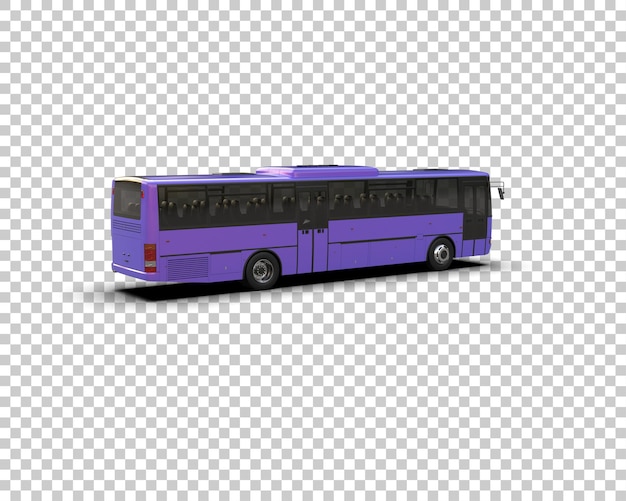 realistic bus isolated on background 3d rendering illustration