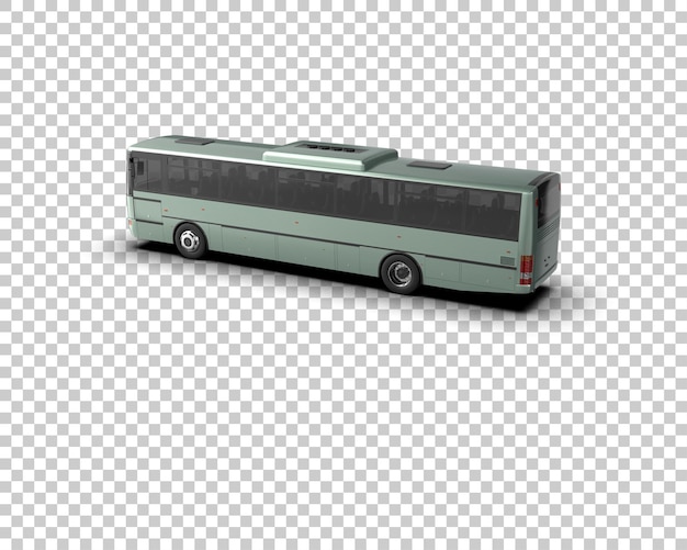 realistic bus isolated on background 3d rendering illustration