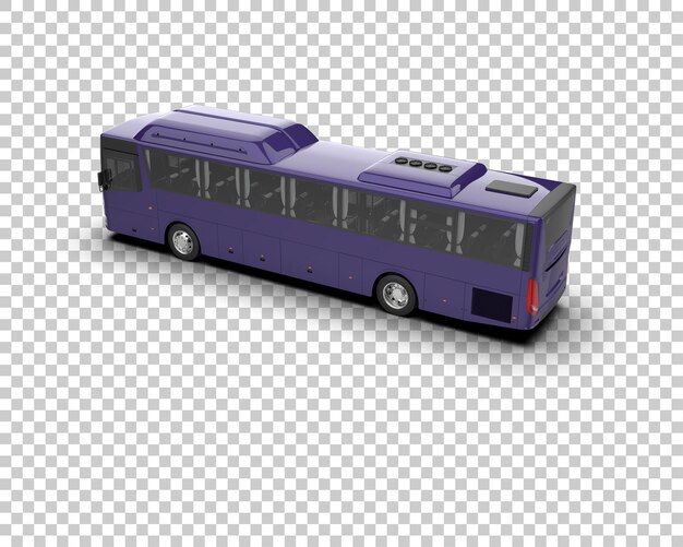 realistic bus isolated on background 3d rendering illustration