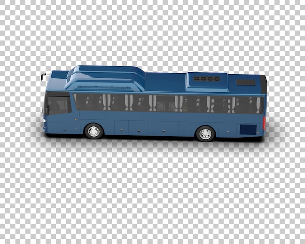 realistic bus isolated on background 3d rendering illustration