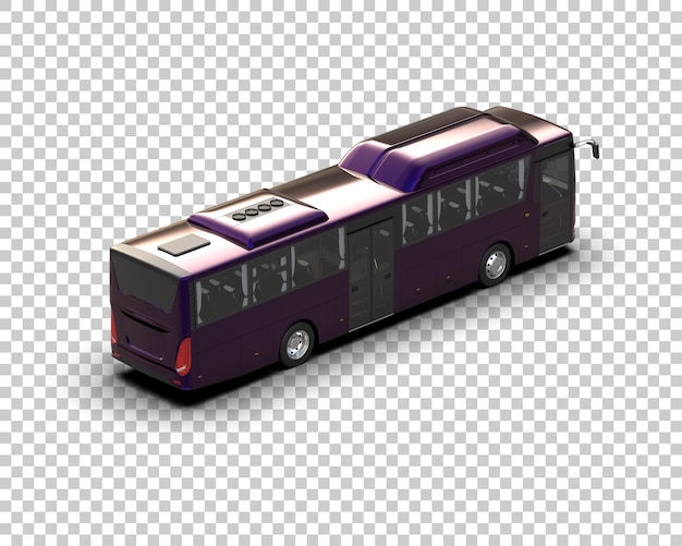 realistic bus isolated on background 3d rendering illustration