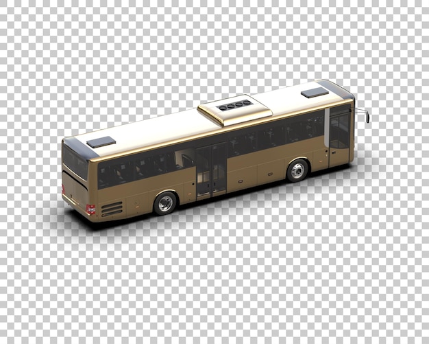 realistic bus isolated on background 3d rendering illustration