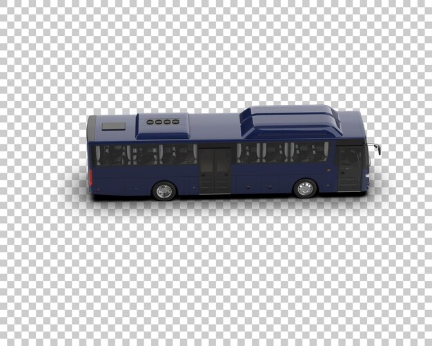 realistic bus isolated on background 3d rendering illustration