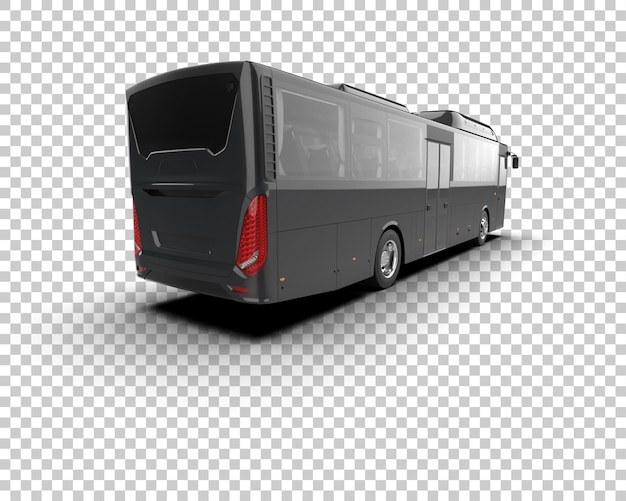 realistic bus isolated on background 3d rendering illustration