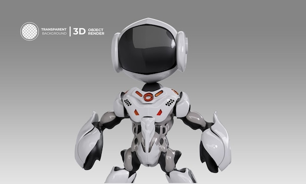 realistic male style robot in 3d rendering technology character concept art