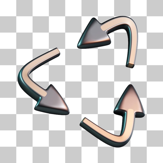 Recycle Arrow 3D Icon
