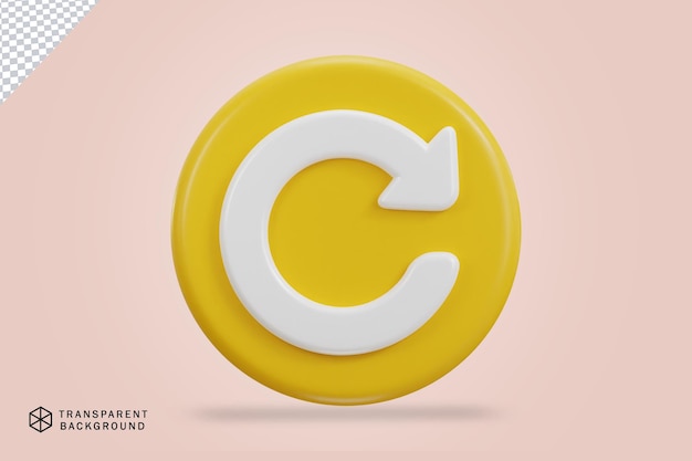recycle refresh reload symbol 3d vector icon illustration