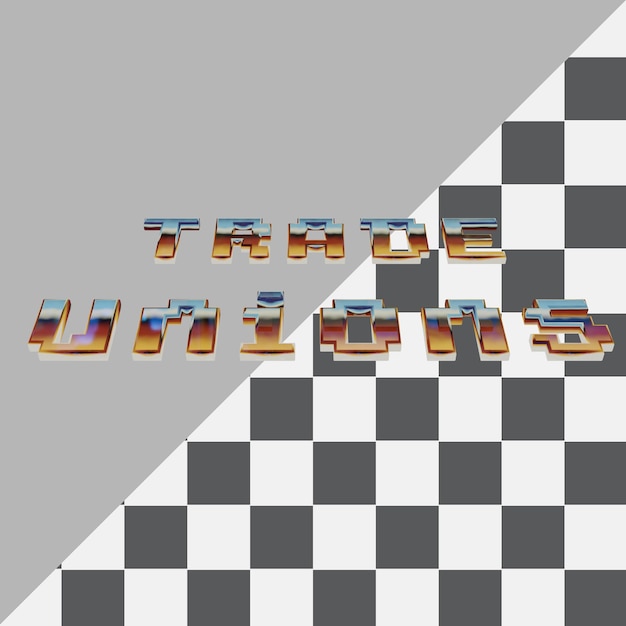 retro classic text 3d rendering with transparant background