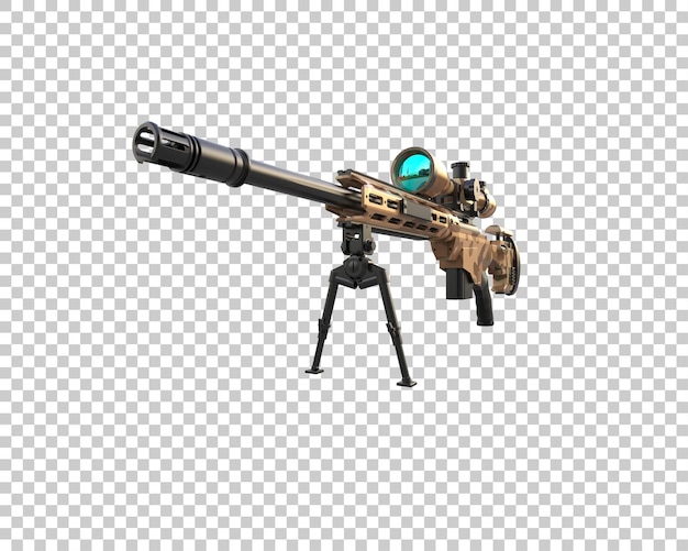 Riffle with scope isolated on background 3d rendering illustration