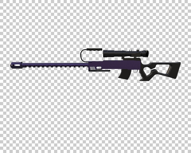 riffle with scope isolated on background 3d rendering illustration
