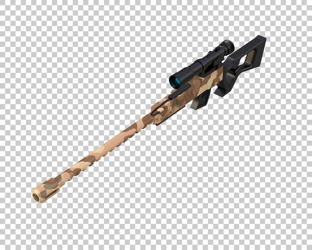 riffle with scope isolated on background 3d rendering illustration