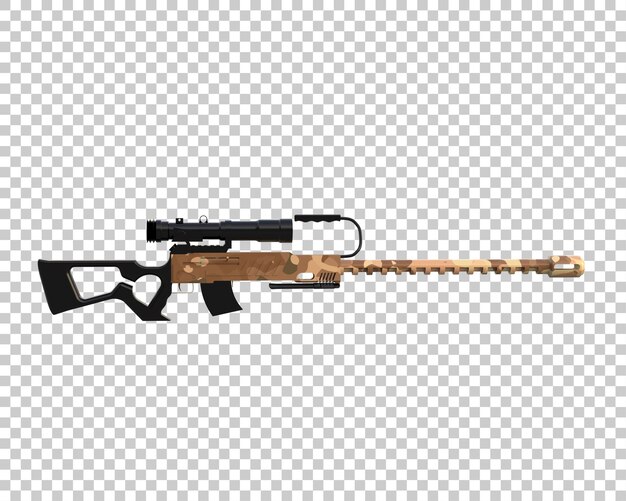 riffle with scope isolated on background 3d rendering illustration