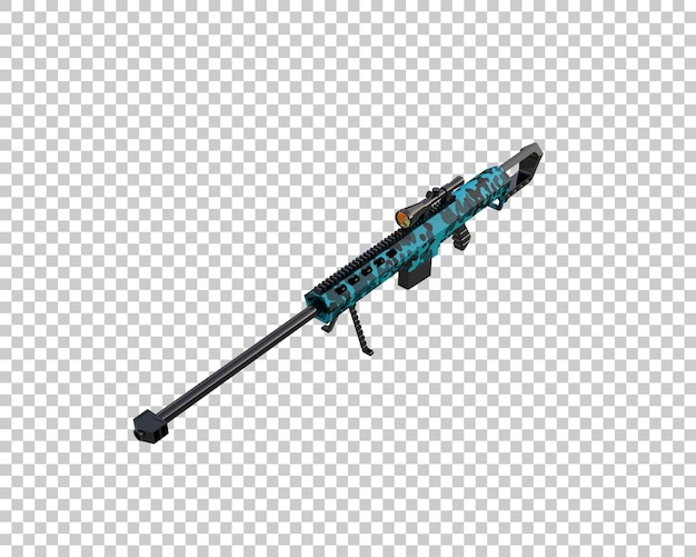 riffle with scope isolated on background 3d rendering illustration
