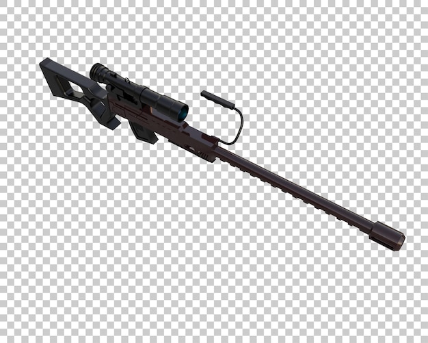 riffle with scope isolated on background 3d rendering illustration