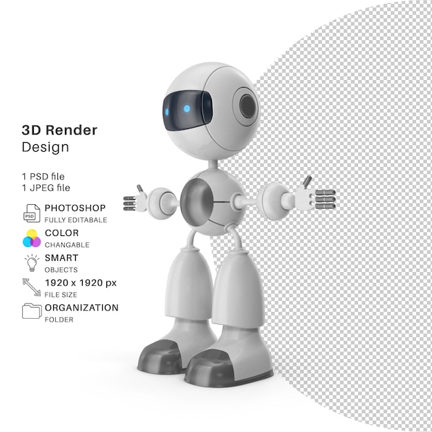 Robot 3D Modeling PSD File Realistic Robot