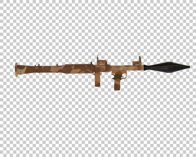 rocket launcher isolated on background 3d rendering illustration