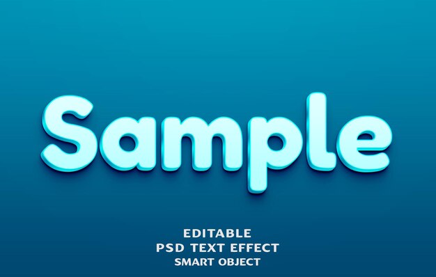Sample 3d text effect design