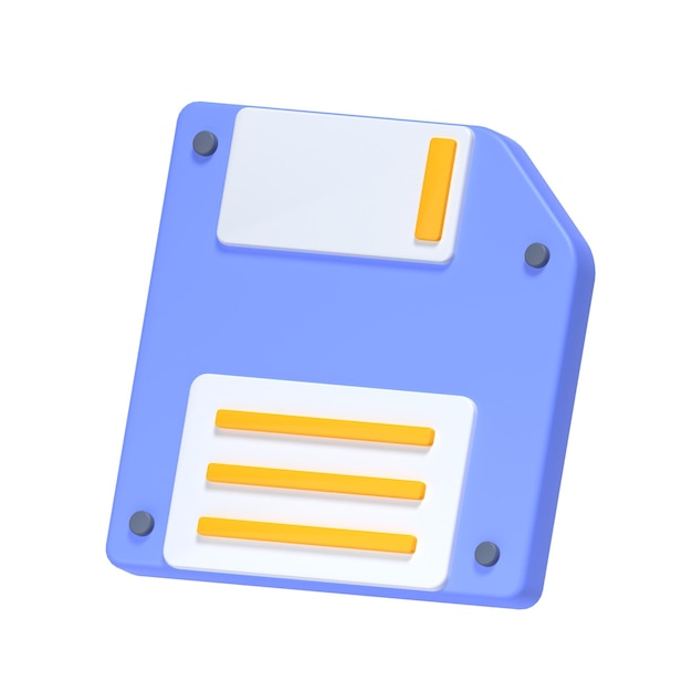 save 3D vector icon illustration asset