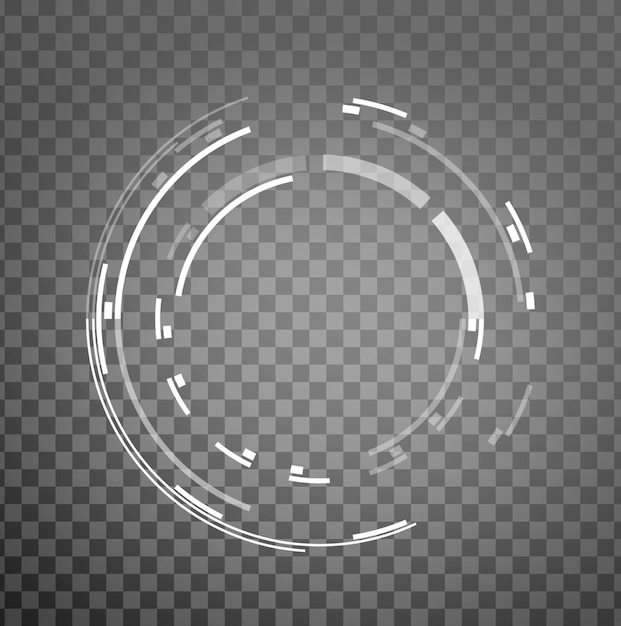 science fiction technology border white modern geometric text box business circular box