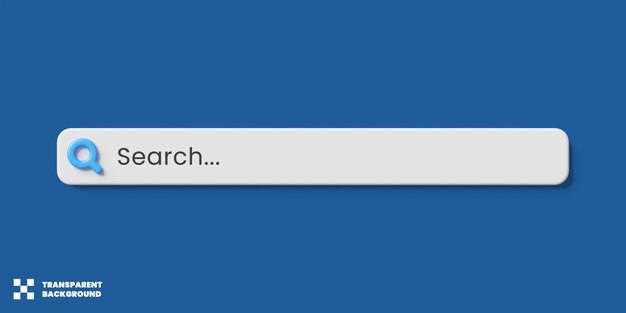 Search Bar Template Design 3D Isolated