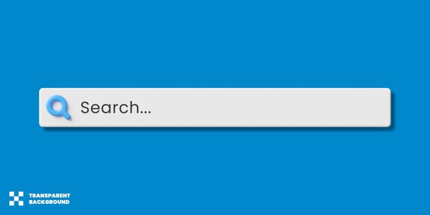 Search Bar Template Design 3D
