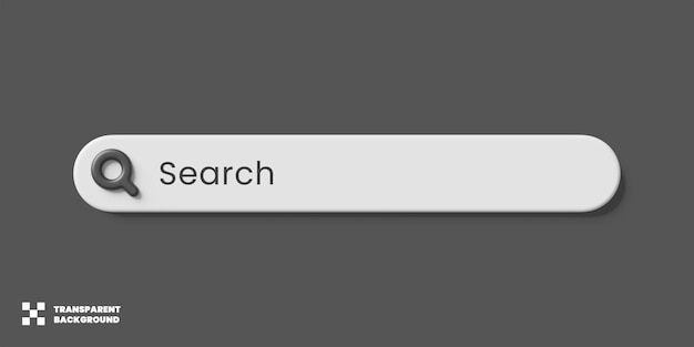 search bar template design in 3d render isolated