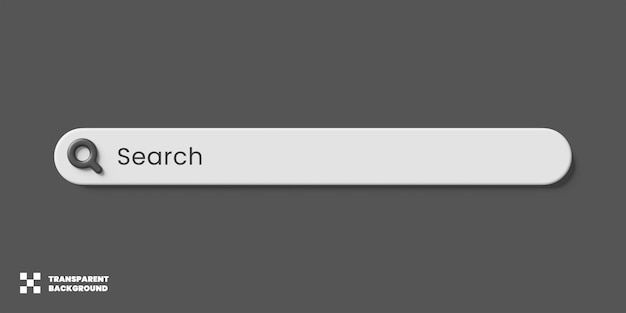 Search Bar Template Design In 3D Render Isolated