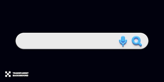 Search Bar Template Design In Minimalist 3D Render