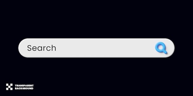 Search Bar Template Design In Minimalist 3D Render